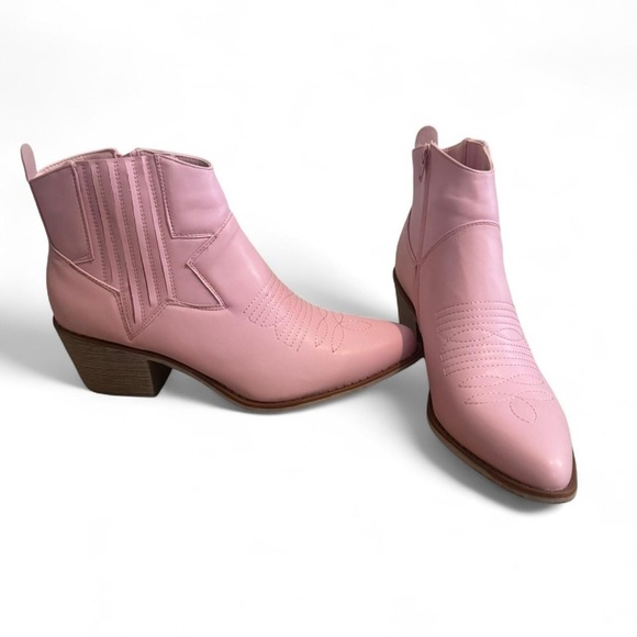 Pierre Dumas Light Pink Ankle Booties - Picture 3 of 4